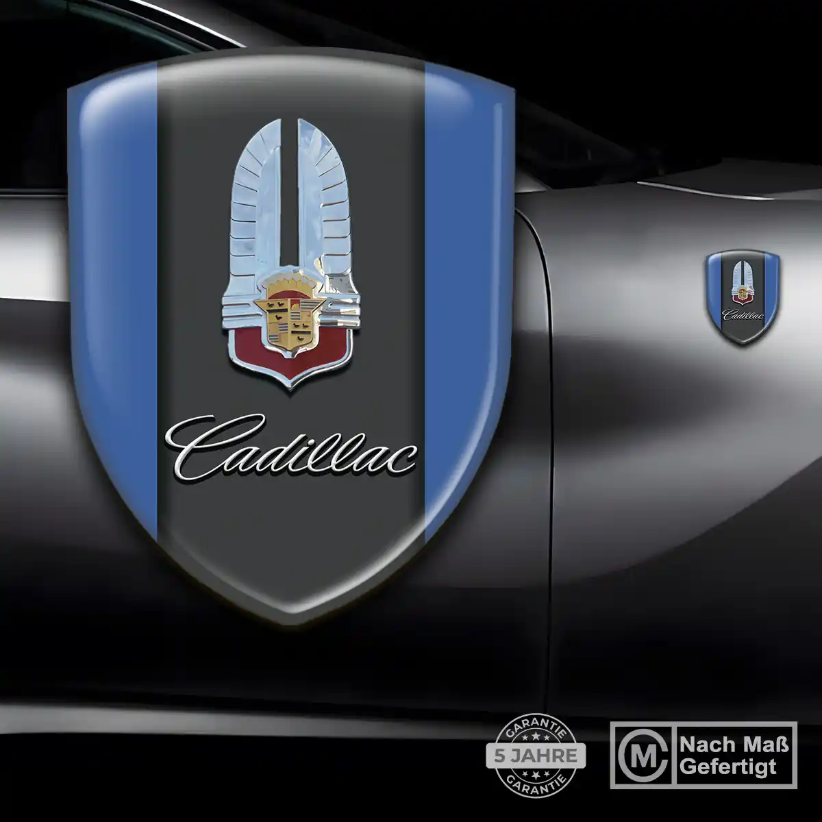 Cadillac Aufkleber 3D Gel Wappen Stilvolles Design