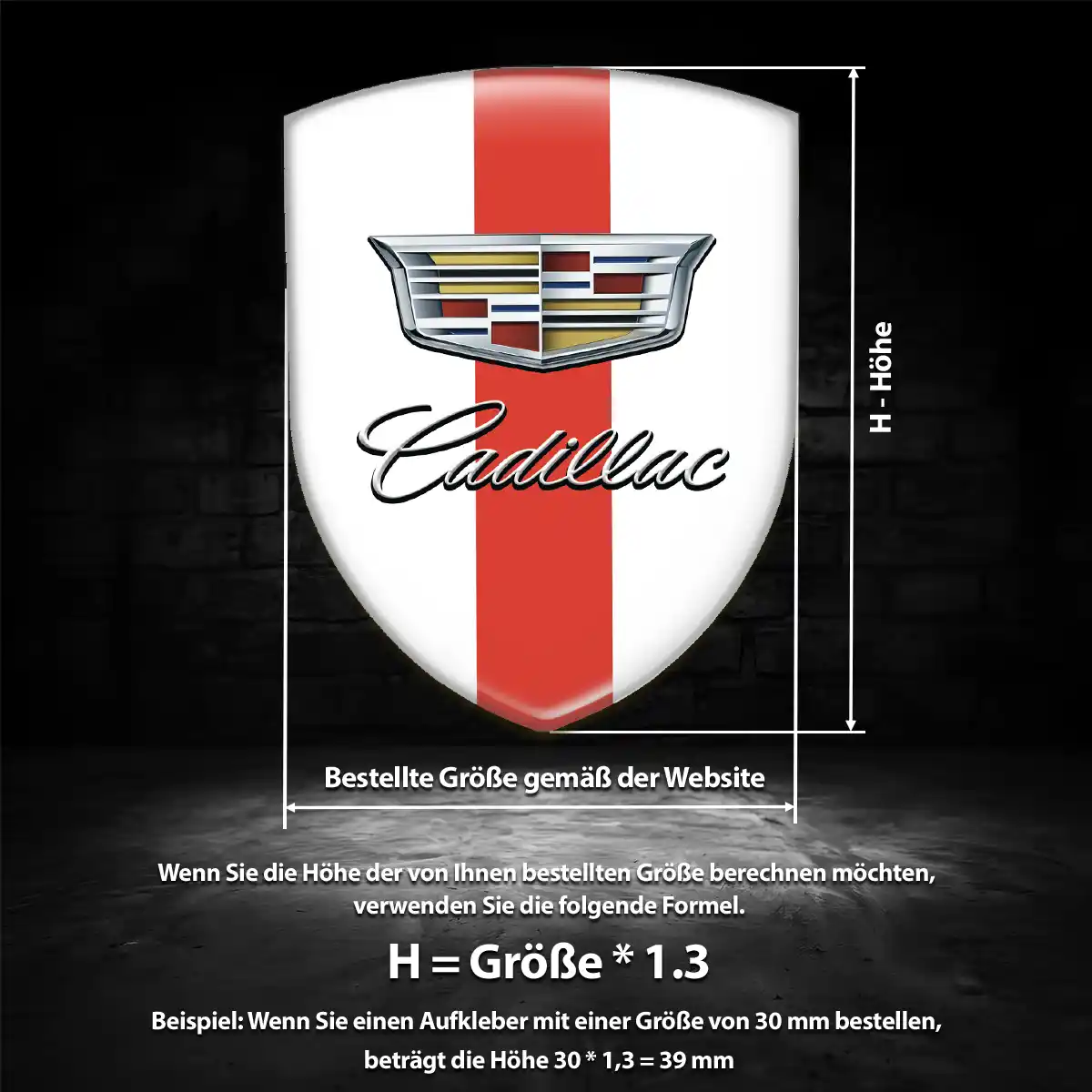 Cadillac Aufkleber Ausdrucksstarkes Design