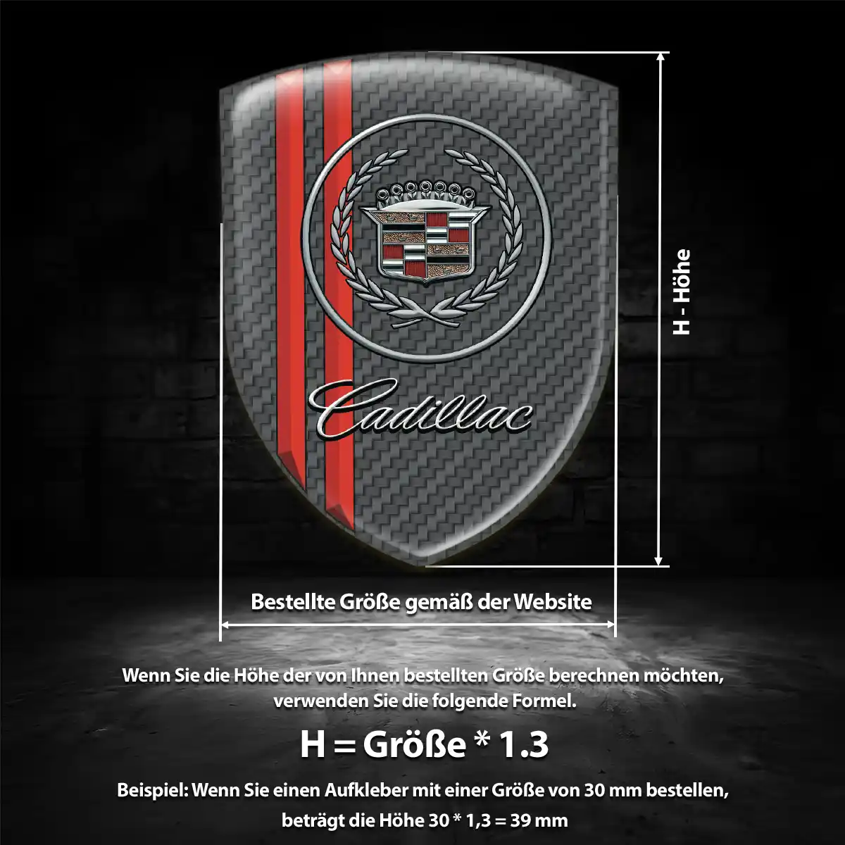Cadillac Aufkleber Auto Edles Design