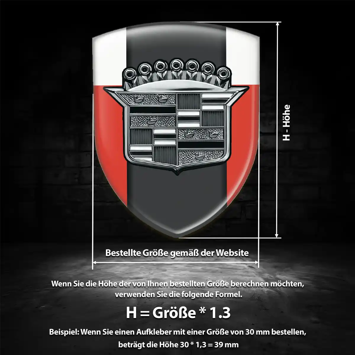 Cadillac Aufkleber Auto Erstklassige Qualität