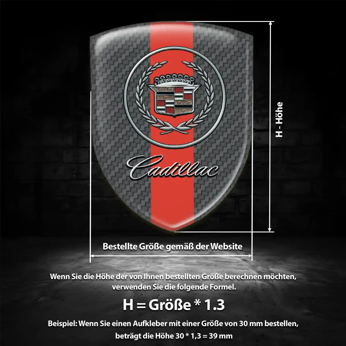 Cadillac Aufkleber Auto Interieurdesign