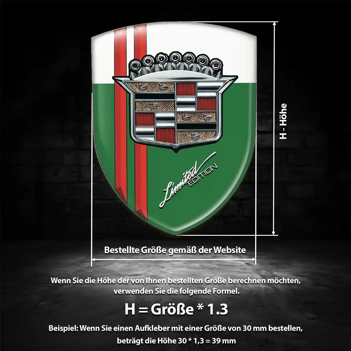 Cadillac Aufkleber Elegantes Design