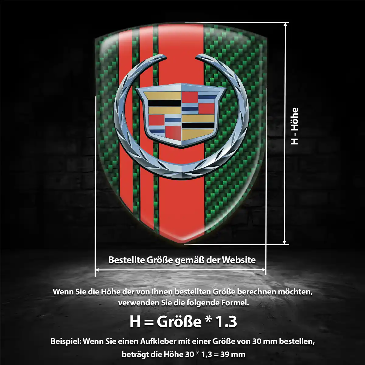 Cadillac Aufkleber Emblem Auto Erstklassige Qualität