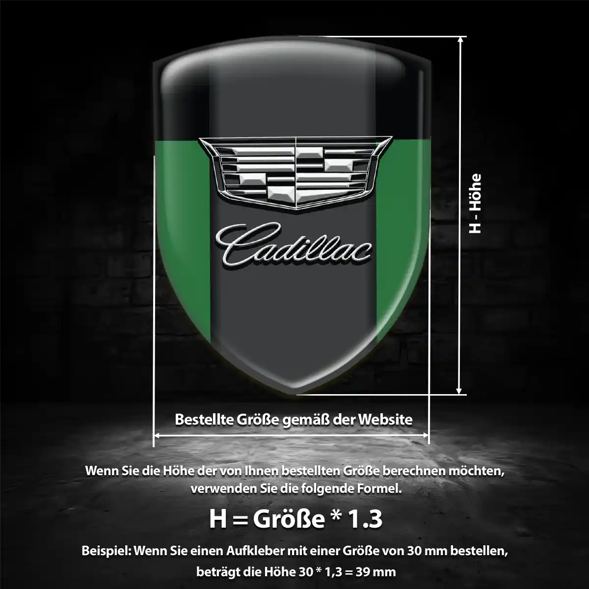 Cadillac Aufkleber Emblem Auto Premiumqualität
