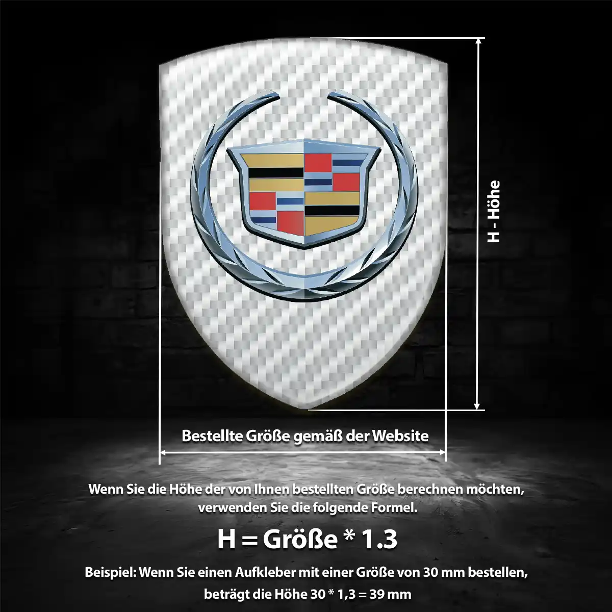 Cadillac Aufkleber Emblem Überzeugende Qualität
