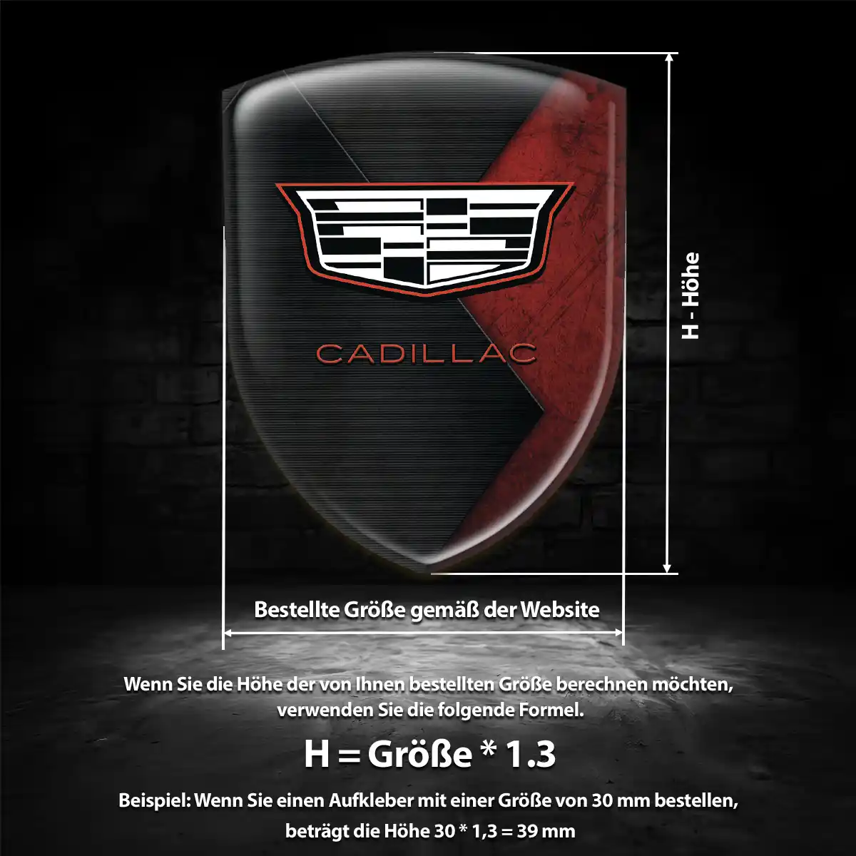 Cadillac Aufkleber Emblem Limitierte Auflage