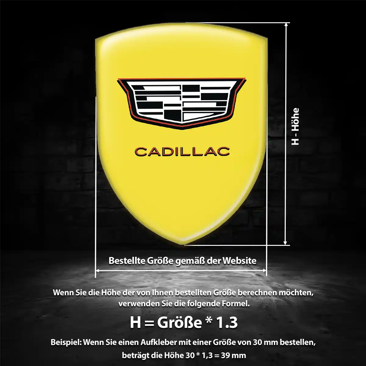 Cadillac Aufkleber Emblem Luxus-Edition