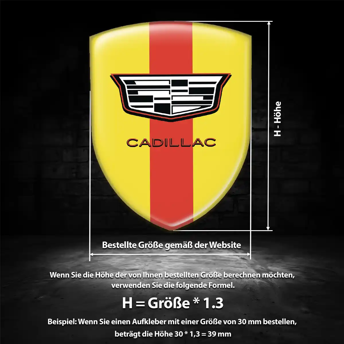 Cadillac Aufkleber Emblem Premiumqualität