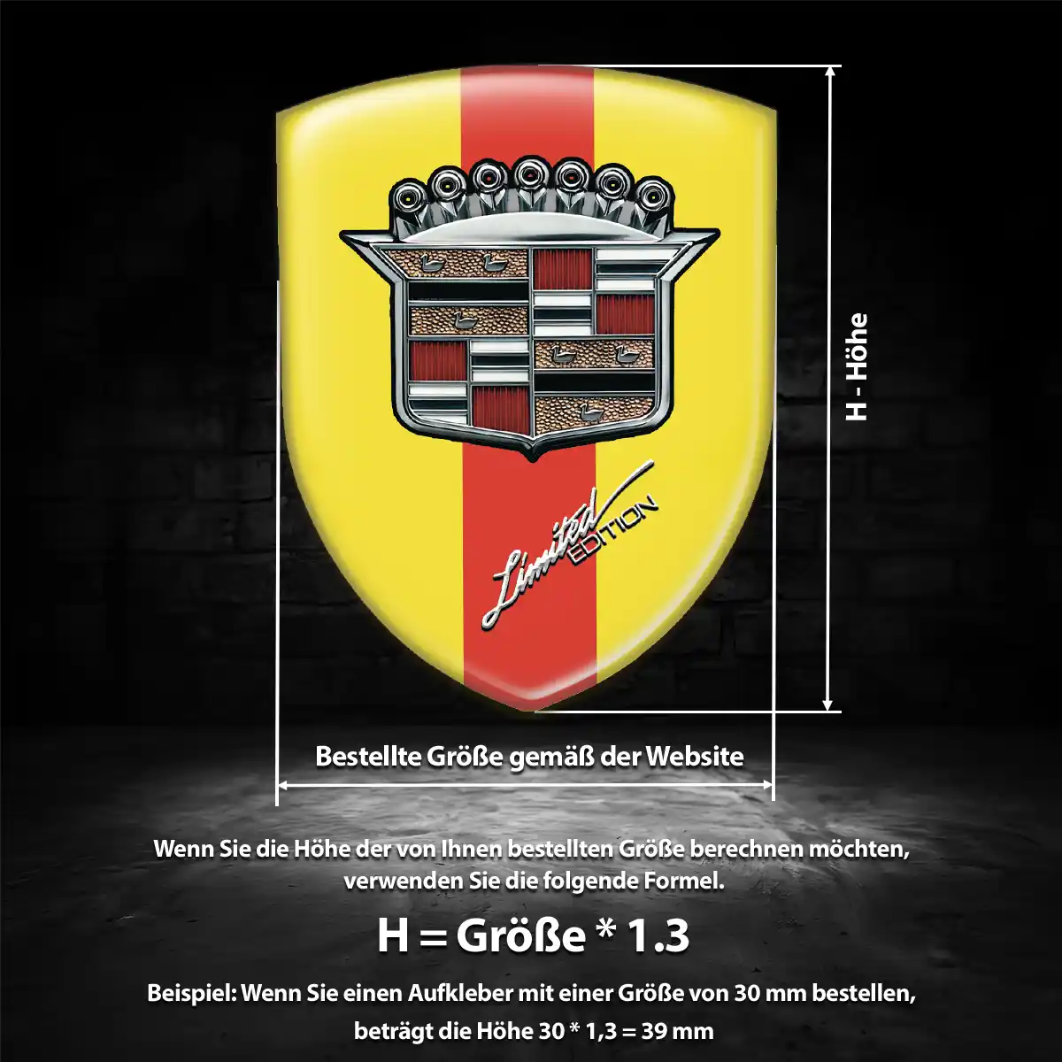 Cadillac Aufkleber Emblem Spitzenqualität