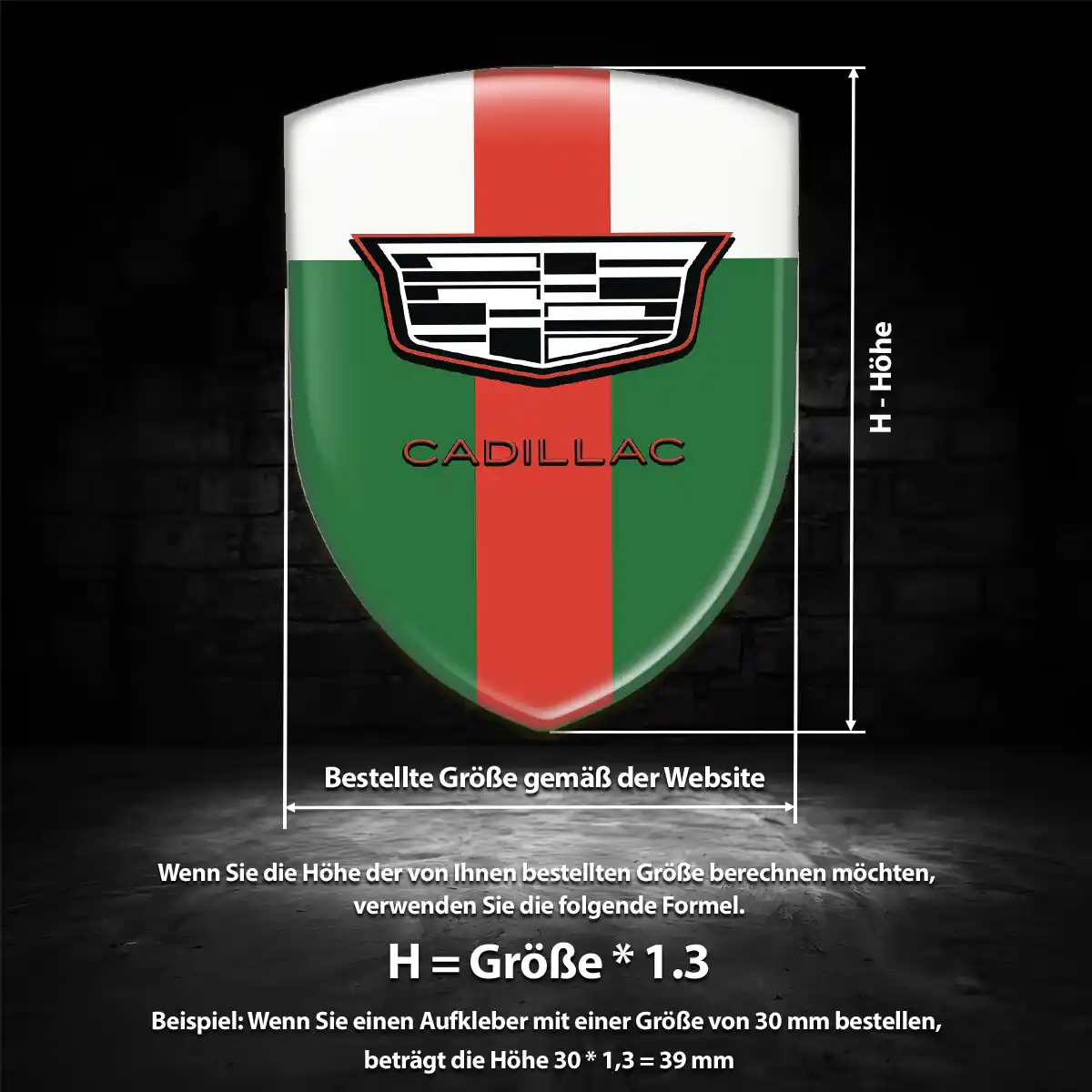 Cadillac Aufkleber Emblem Stilvolles Design