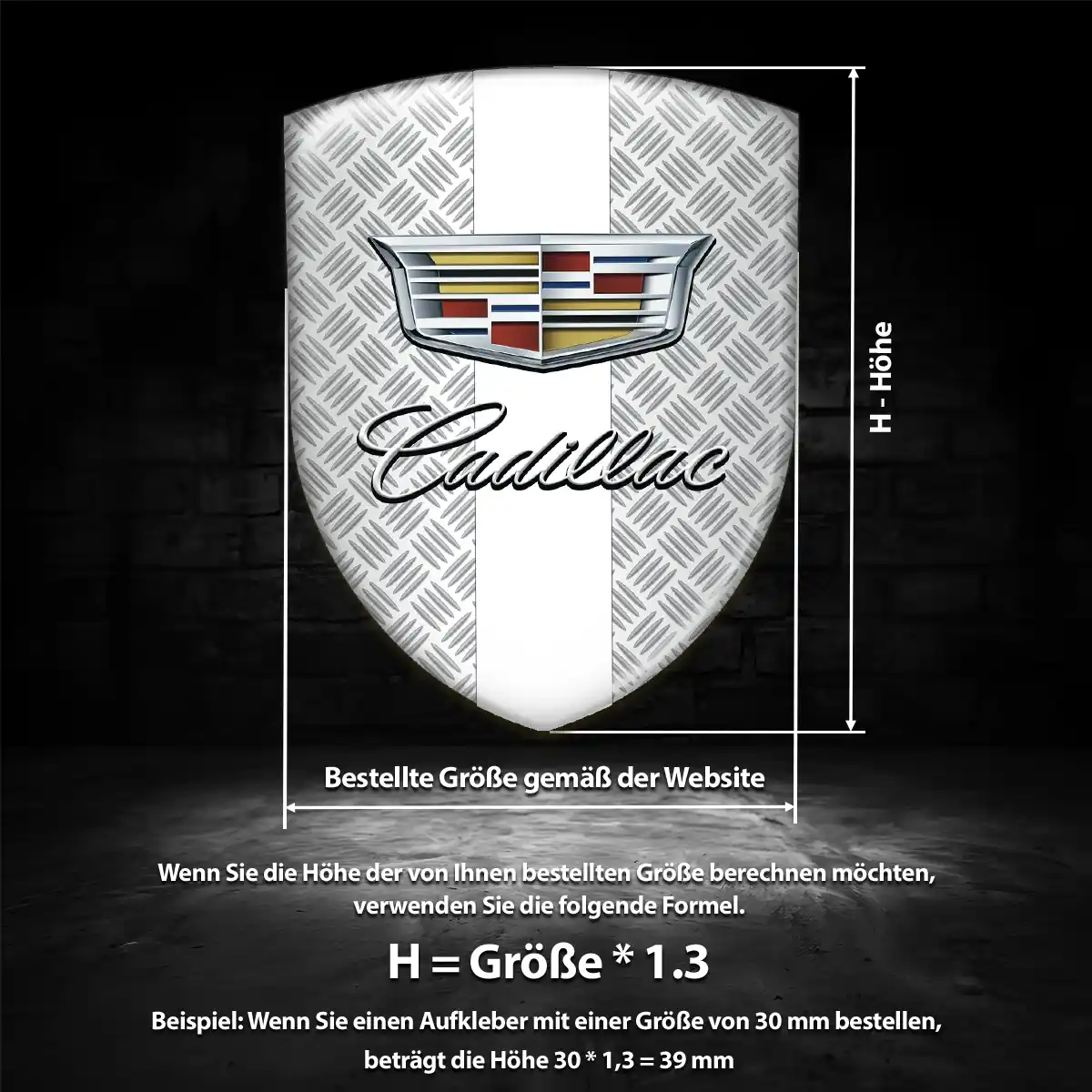 Cadillac Aufkleber Emblem Wappen Anspruchsvolles Design