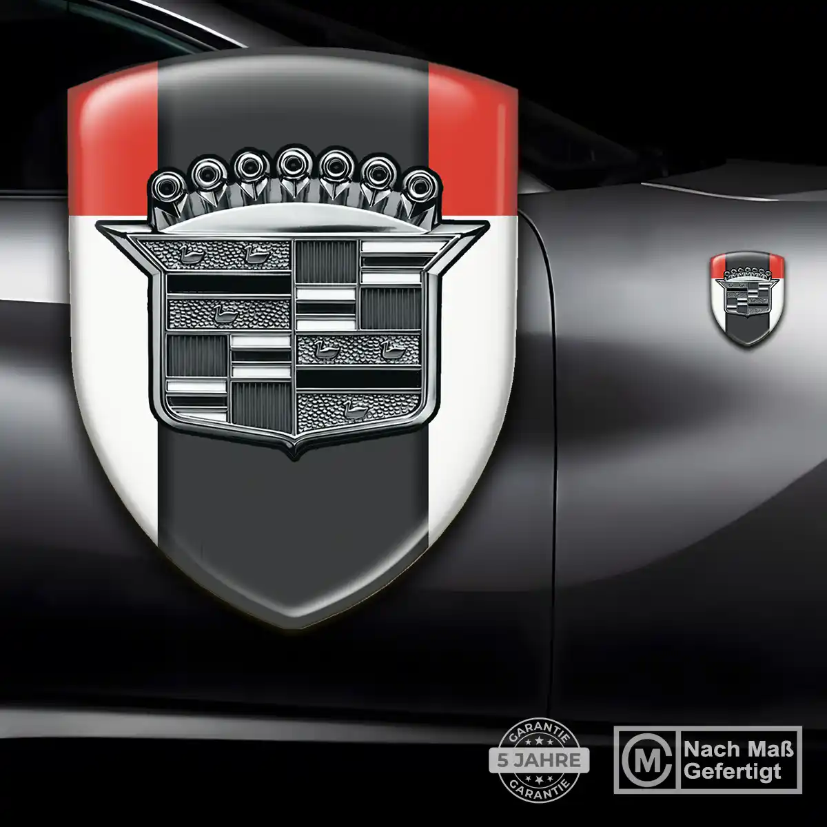 Cadillac Aufkleber Emblem Wappen Ausdrucksstarkes Design