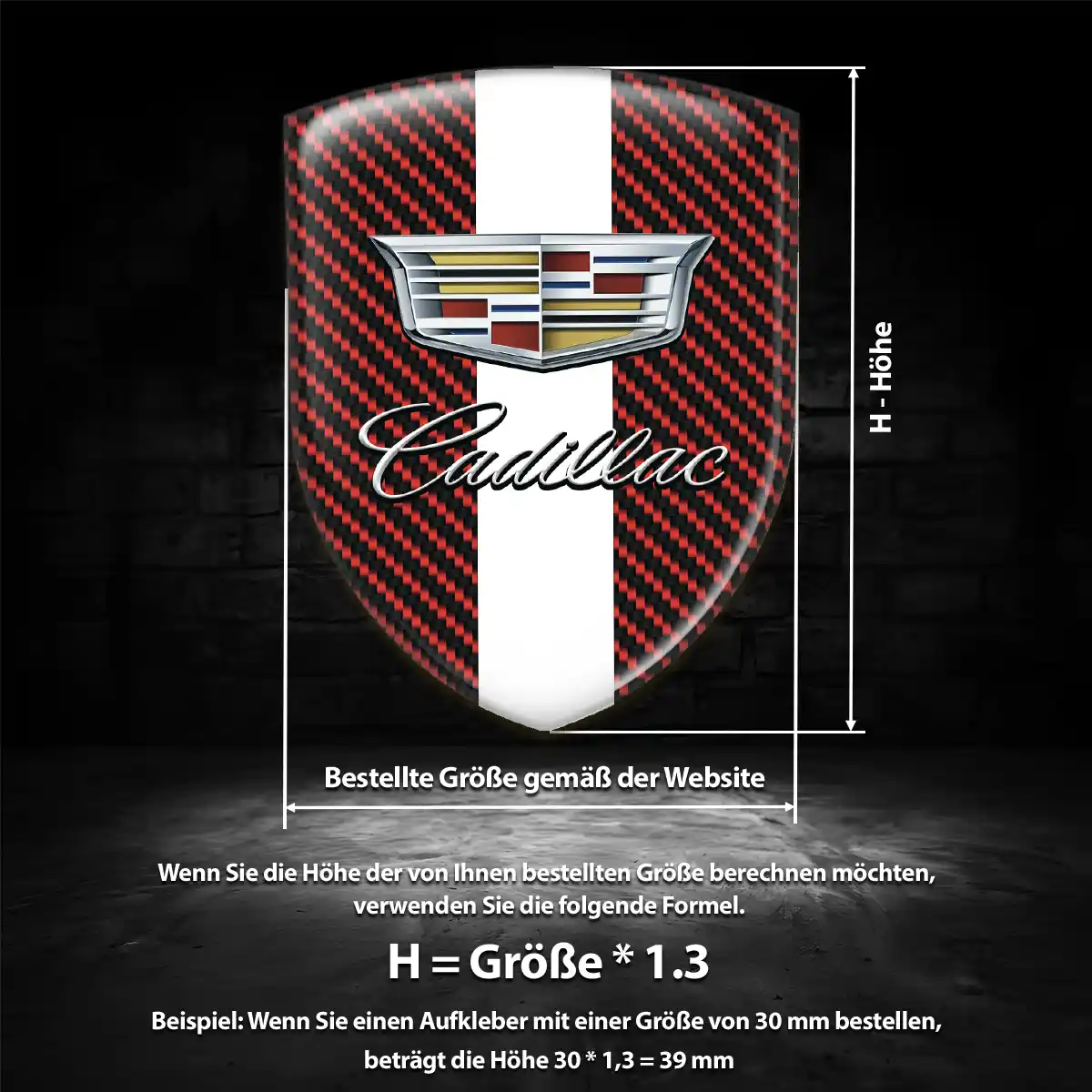 Cadillac Aufkleber Emblem Wappen Auto Überzeugende Qualität
