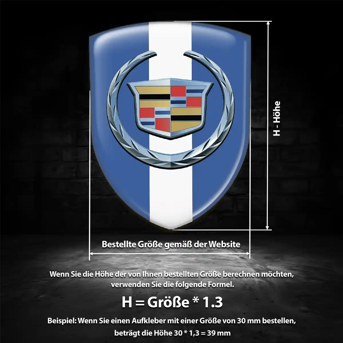 Cadillac Aufkleber Emblem Wappen Auto Edles Design
