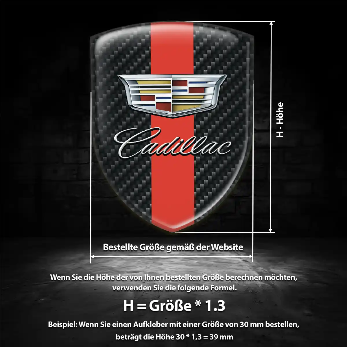 Cadillac Aufkleber Emblem Wappen Auto Elegantes Design