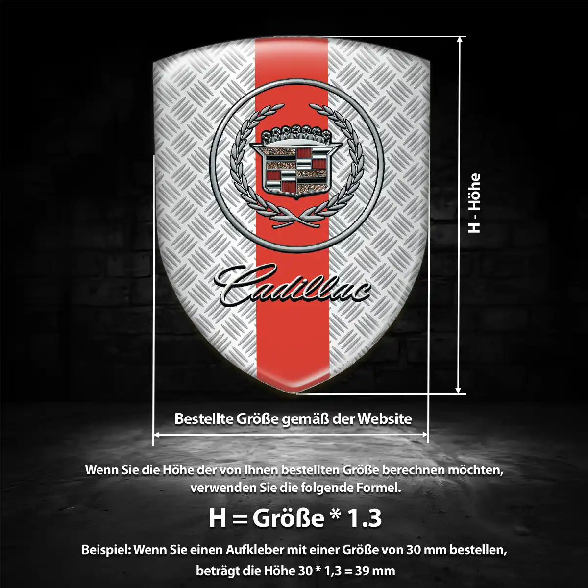 Cadillac Aufkleber Emblem Wappen Auto Exterieurdesign