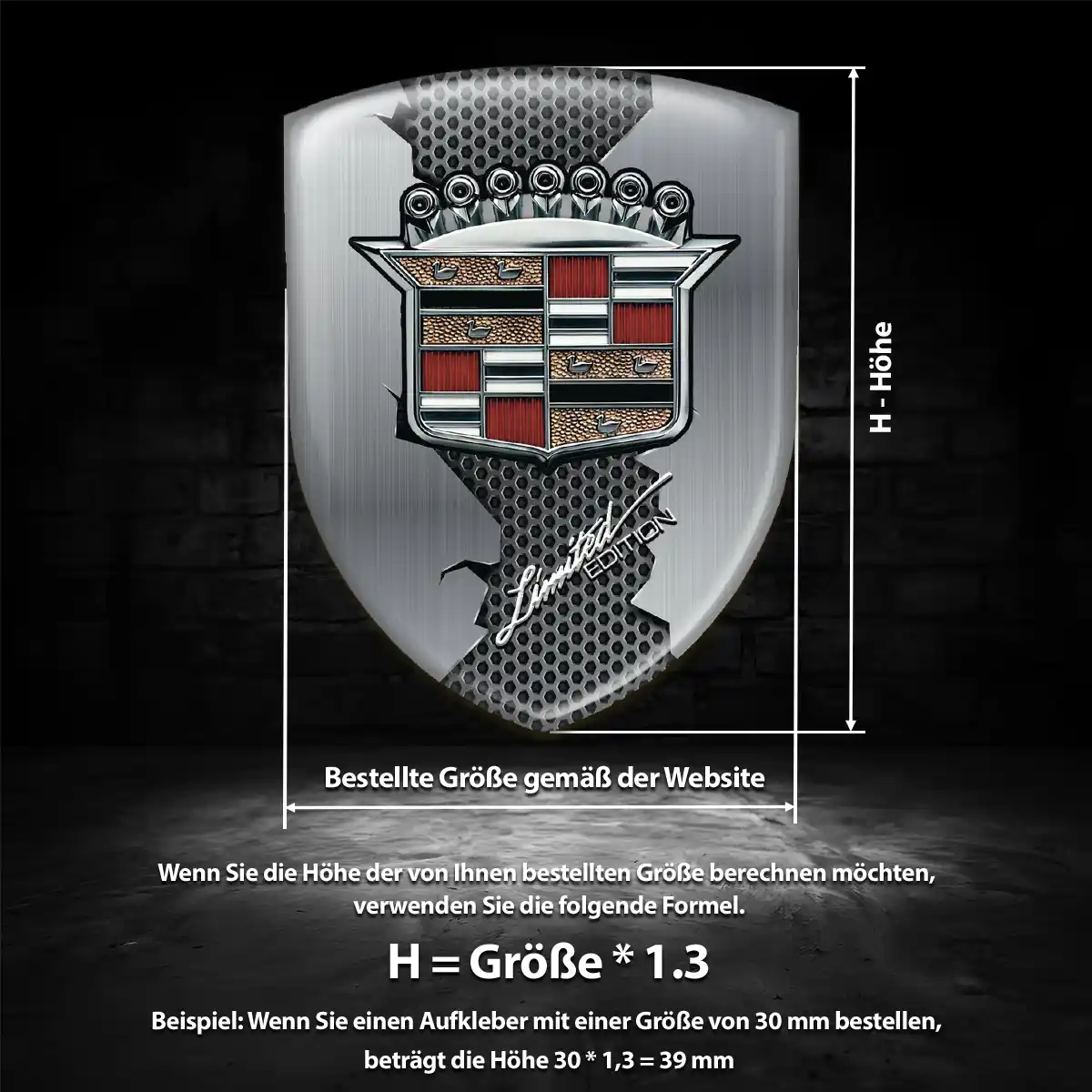 Cadillac Aufkleber Emblem Wappen Auto Hohe Qualität