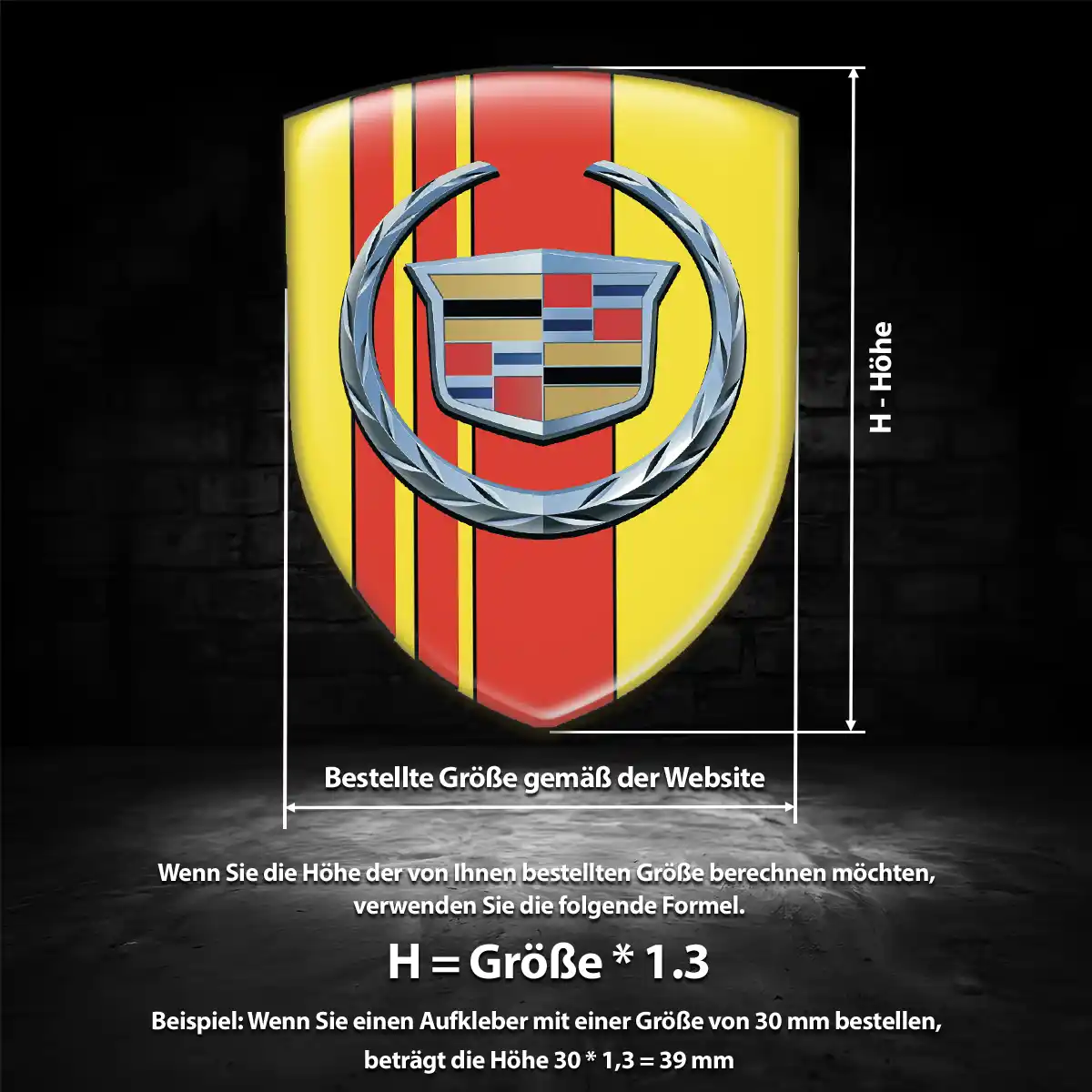 Cadillac Aufkleber Emblem Wappen Auto Interieurdesign