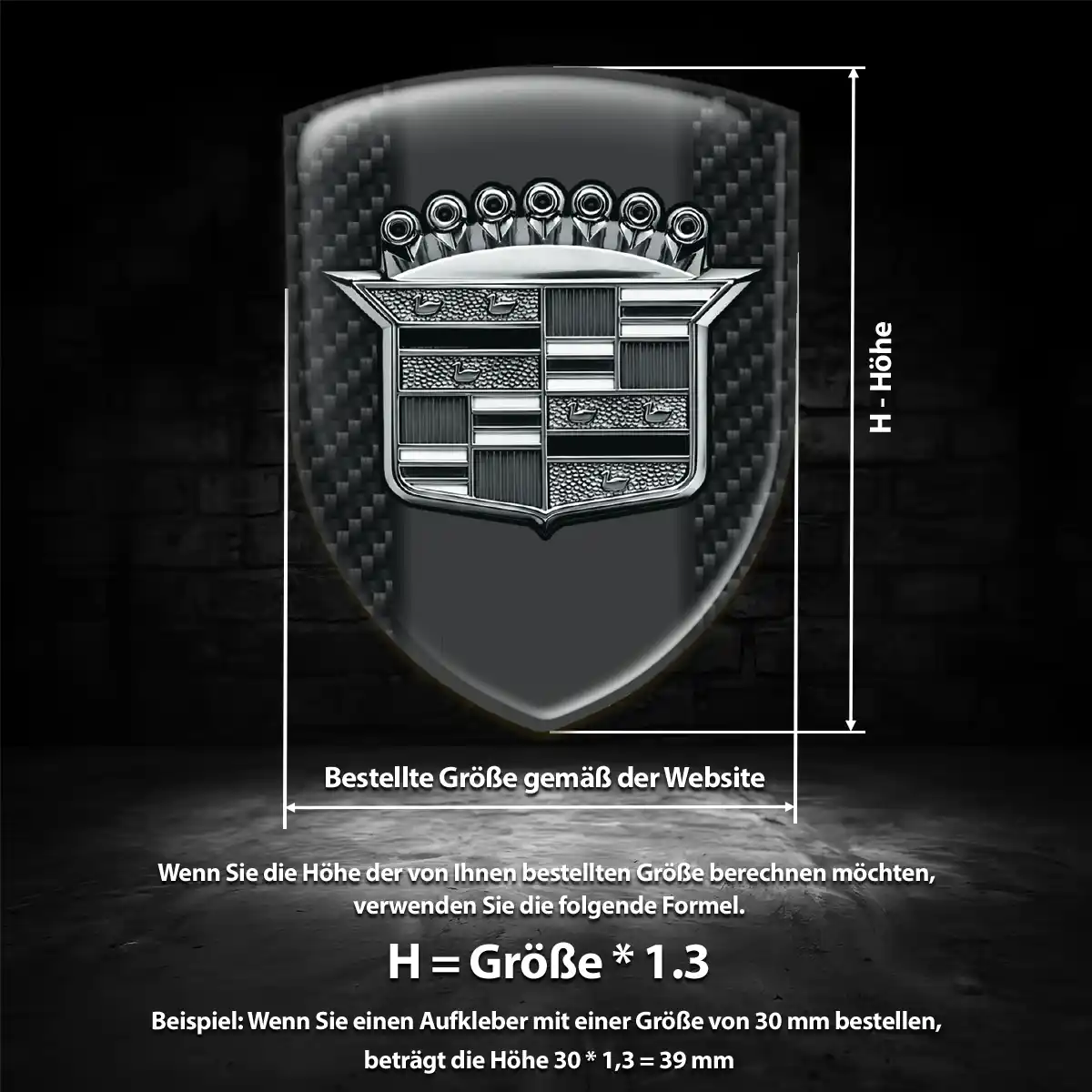 Cadillac Aufkleber Emblem Wappen Auto Limitierte Auflage