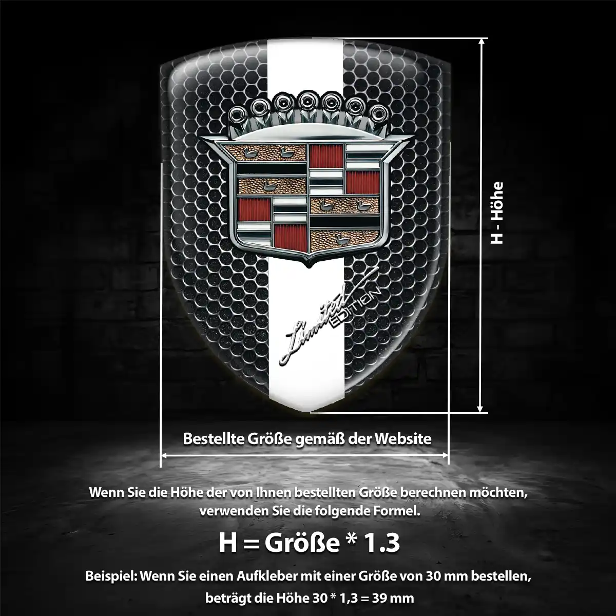 Cadillac Aufkleber Emblem Wappen Auto Luxus-Edition