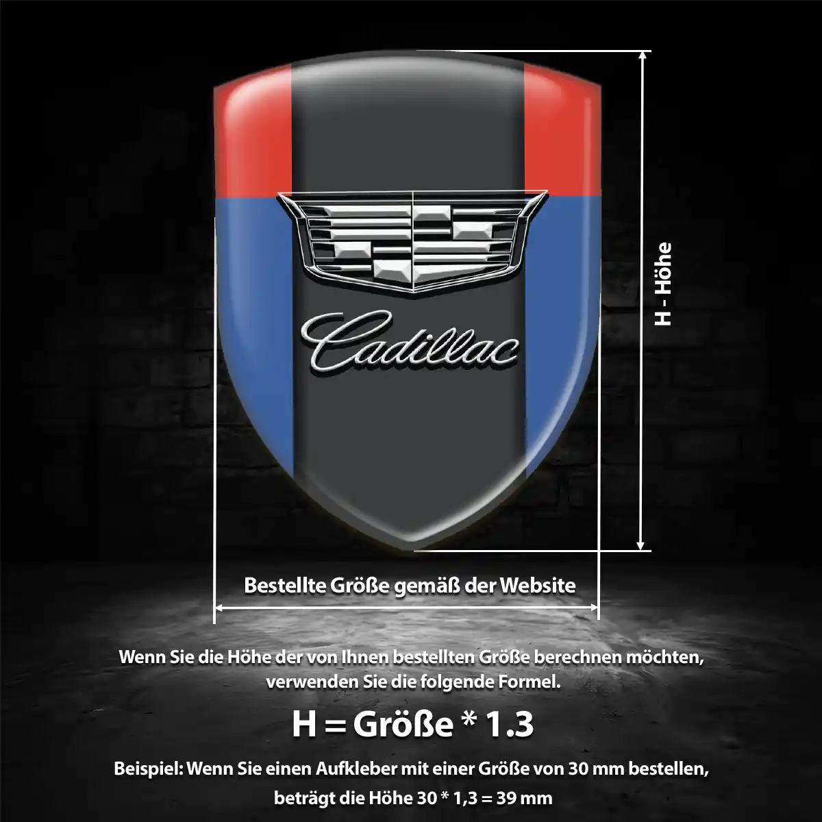 Cadillac Aufkleber Emblem Wappen Auto Markenedition