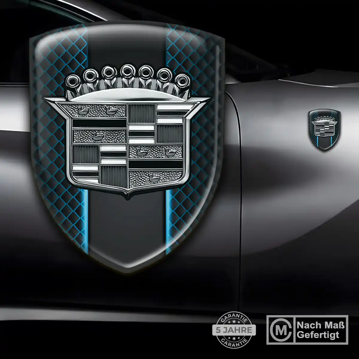 Cadillac Aufkleber Emblem Wappen Auto Premium-Edition