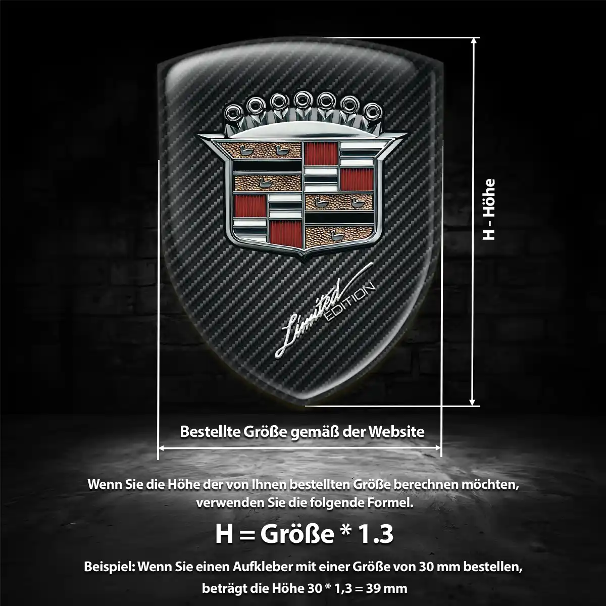 Cadillac Aufkleber Emblem Wappen Auto Stilvolles Design