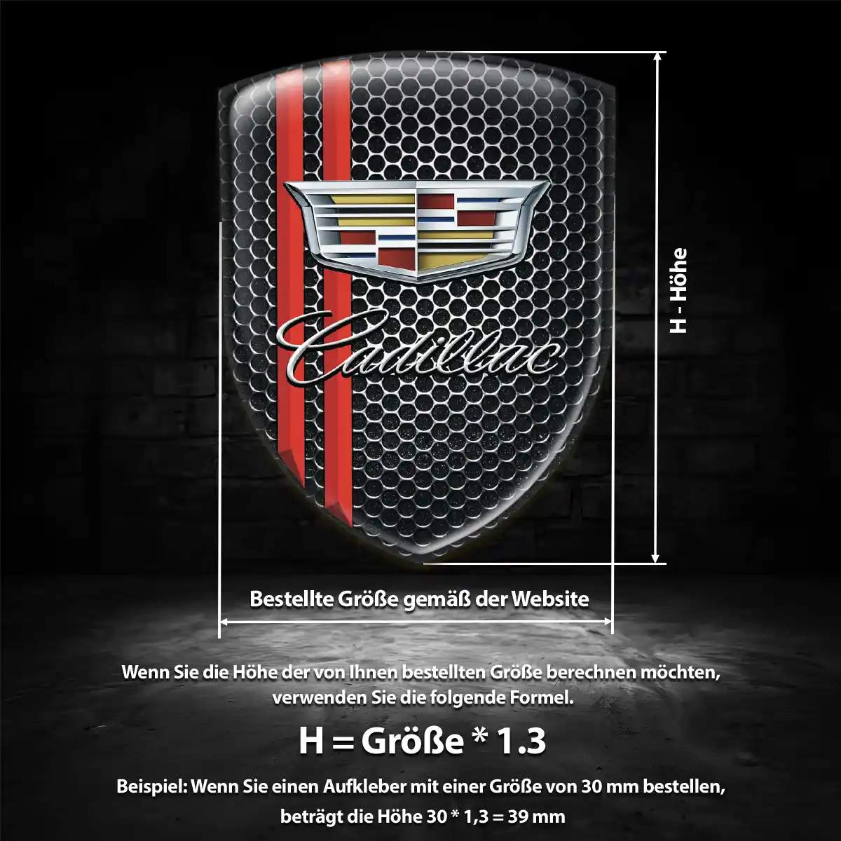 Cadillac Aufkleber Emblem Wappen Auto Tuningfahrzeug