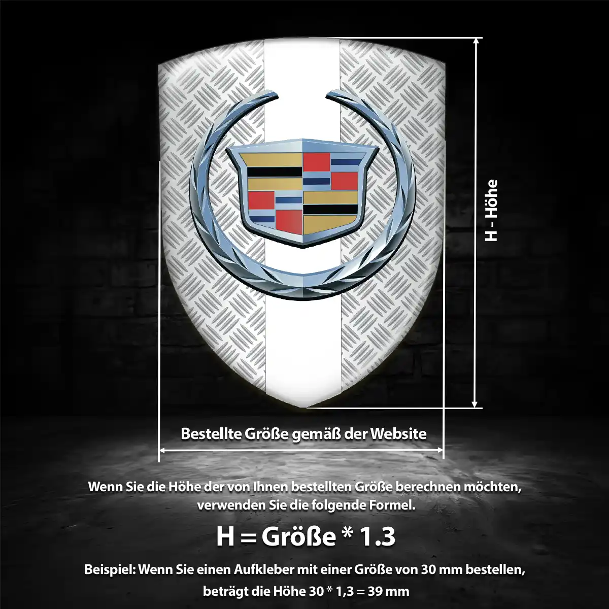 Cadillac Aufkleber Emblem Wappen Elegantes Design