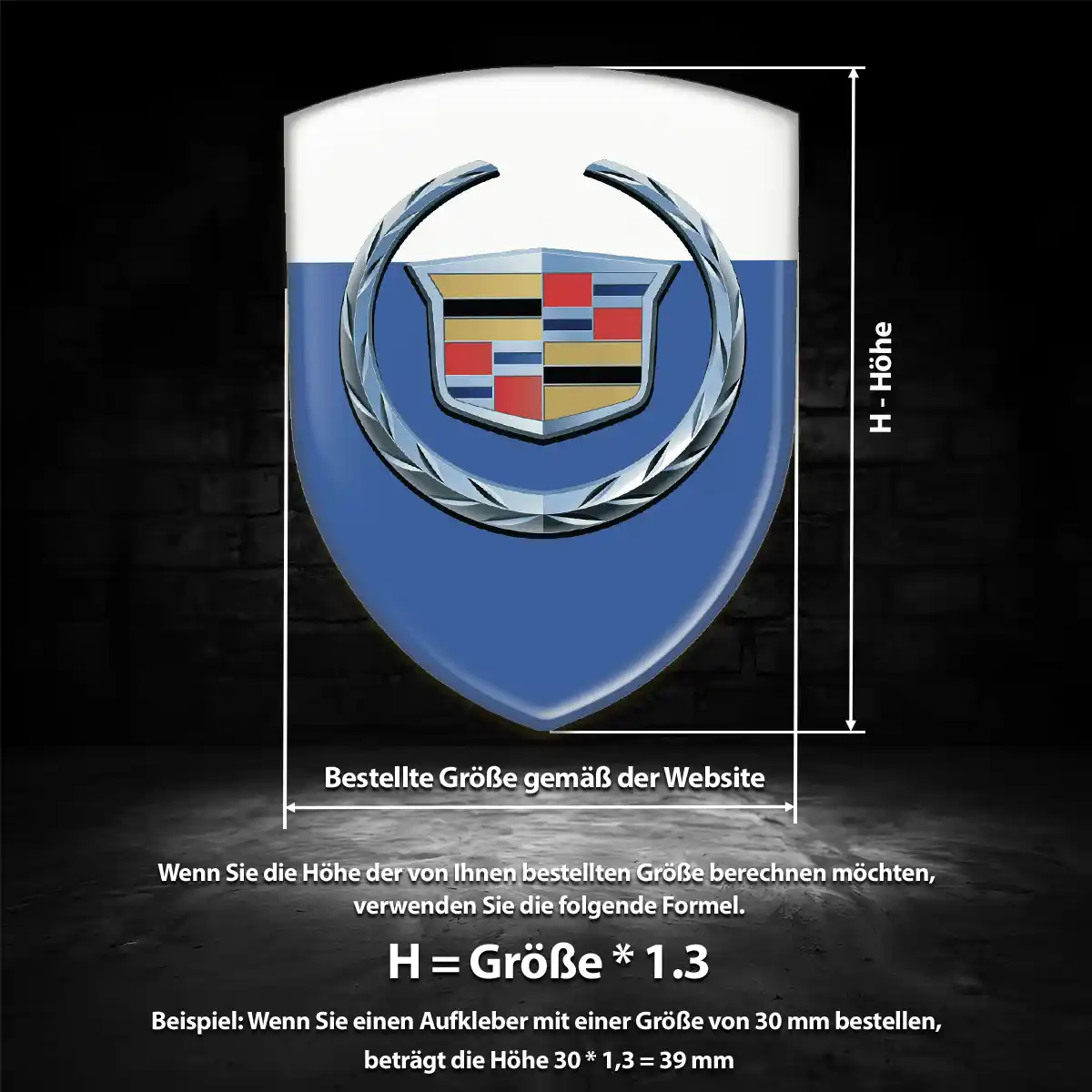 Cadillac Aufkleber Emblem Wappen Höchste Qualität