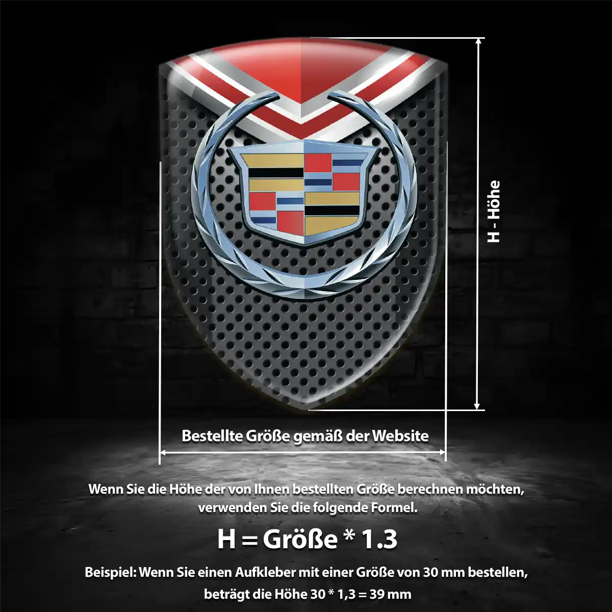 Cadillac Aufkleber Emblem Wappen Limitierte Auflage