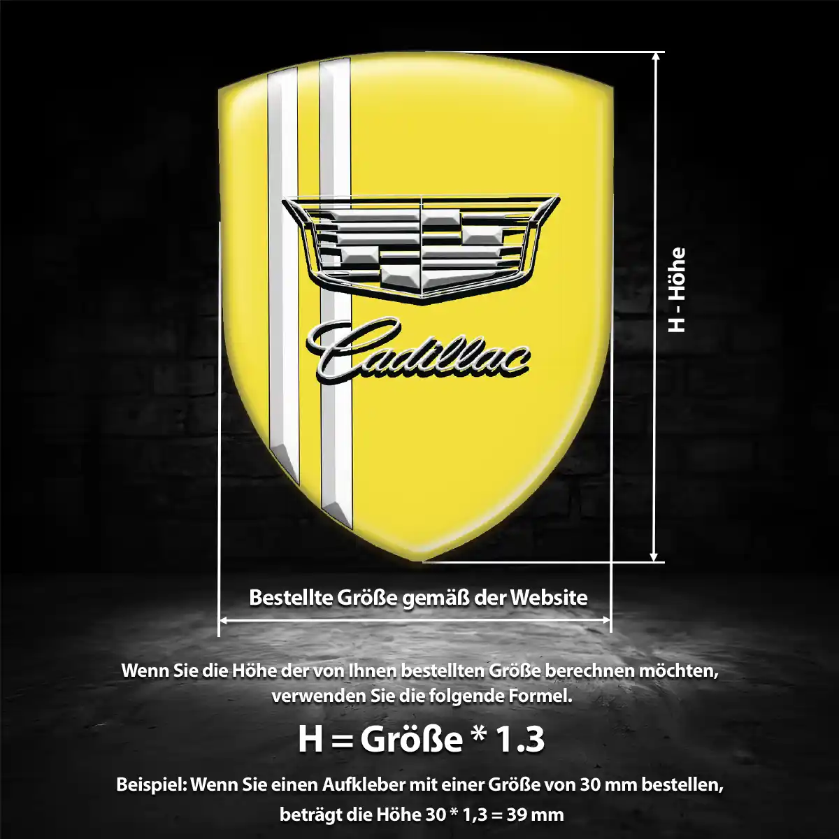 Cadillac Aufkleber Emblem Wappen Markenedition