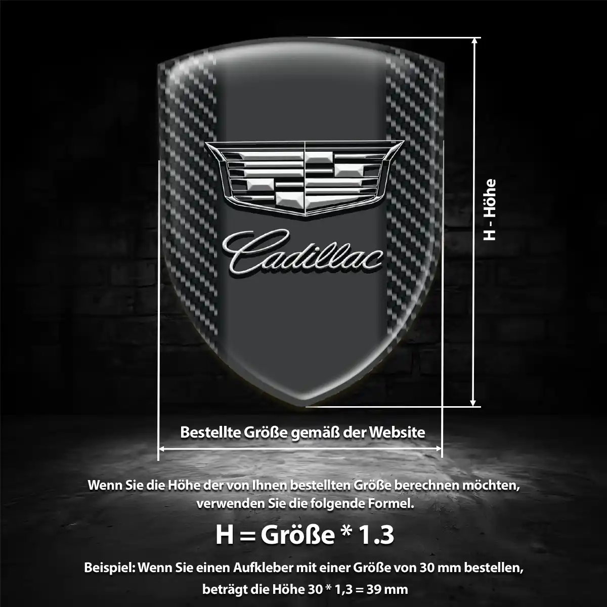 Cadillac Aufkleber Emblem Wappen Premiumqualität