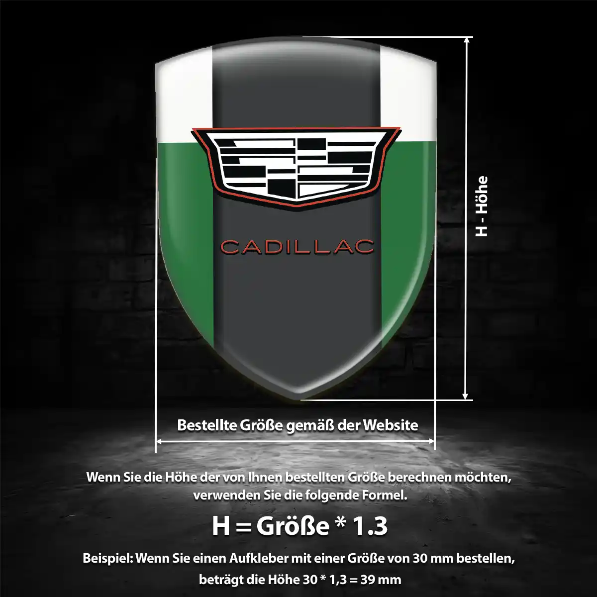 Cadillac Aufkleber Emblem Wappen Spitzenqualität
