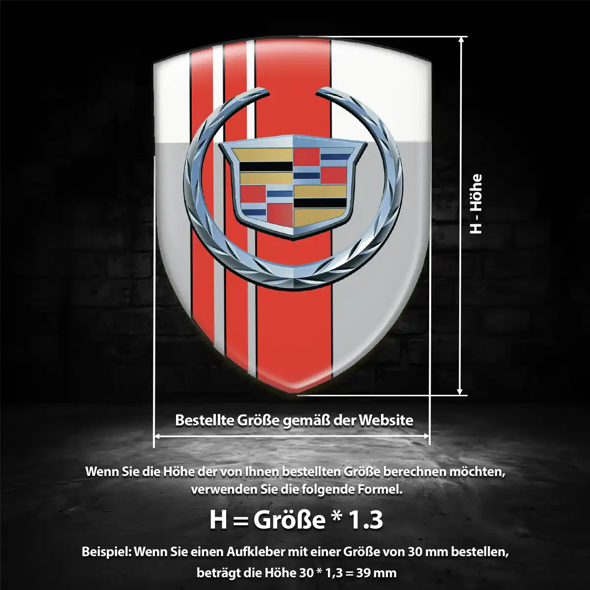 Cadillac Aufkleber Embleme Silikon Anspruchsvolles Design