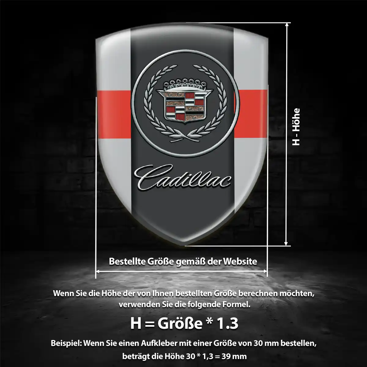 Cadillac Aufkleber Embleme Silikon Ausdrucksstarkes Design