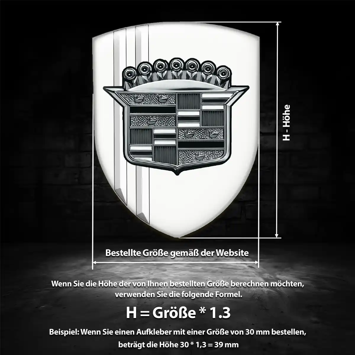Cadillac Aufkleber Embleme Silikon Auto Edles Design