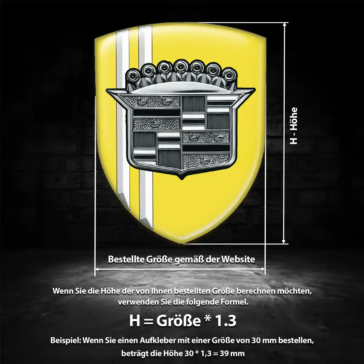 Cadillac Aufkleber Embleme Silikon Auto Elegantes Design