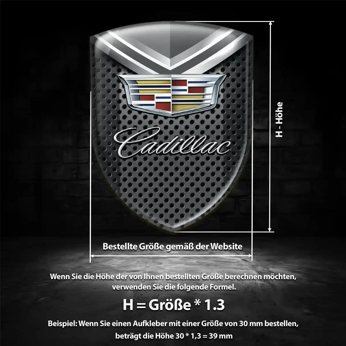 Cadillac Aufkleber Embleme Silikon Auto Höchste Qualität