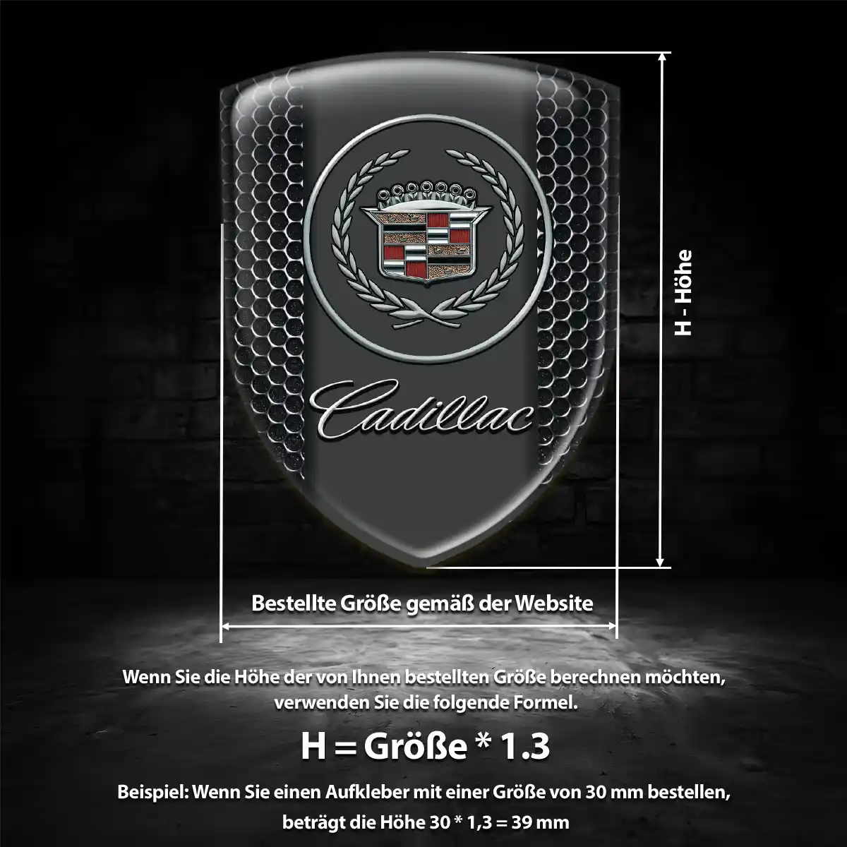 Cadillac Aufkleber Embleme Silikon Auto Hochwertiges Harz