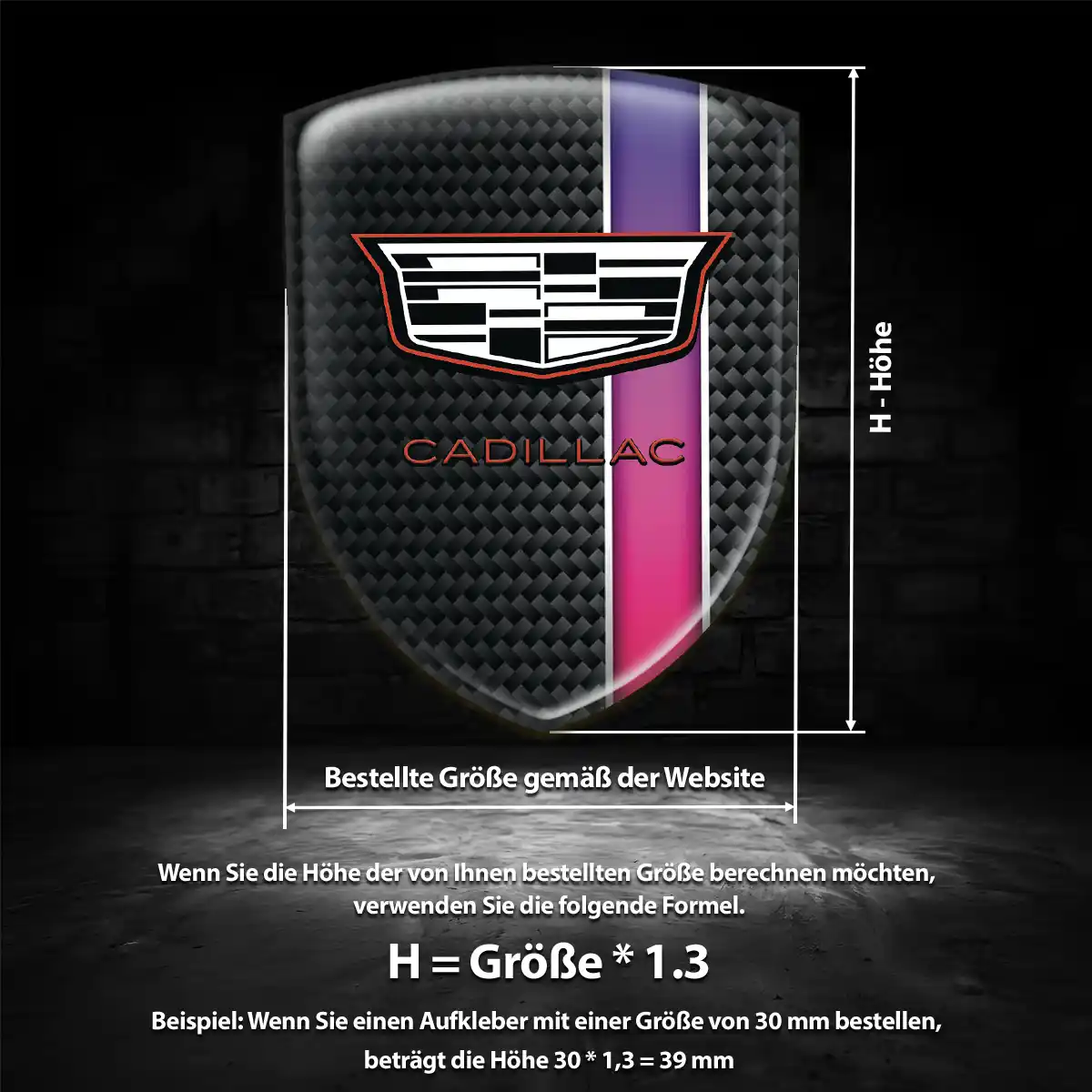 Cadillac Aufkleber Embleme Silikon Auto Hohe Qualität