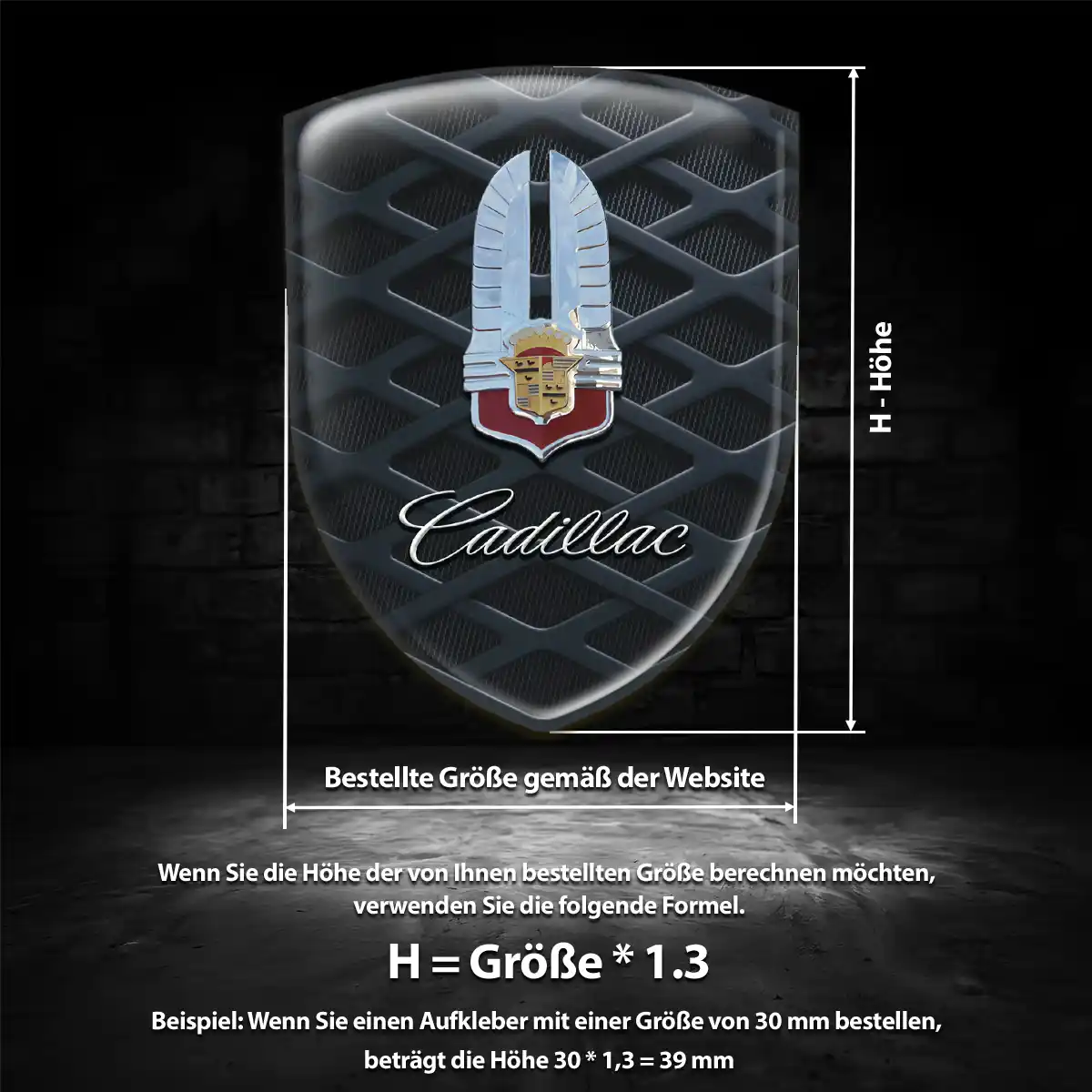 Cadillac Aufkleber Embleme Silikon Auto Premium-Edition