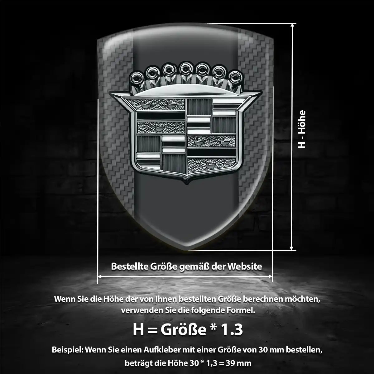 Cadillac Aufkleber Embleme Silikon Auto Stilvolles Design