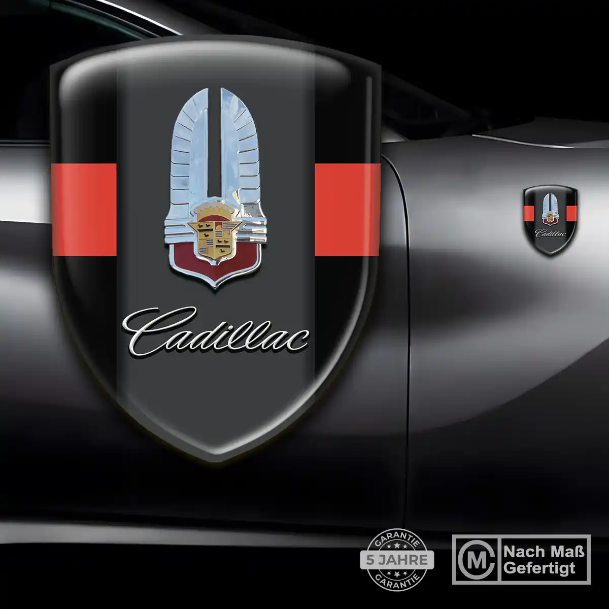 Cadillac Aufkleber Embleme Silikon Auto Tuningfahrzeug