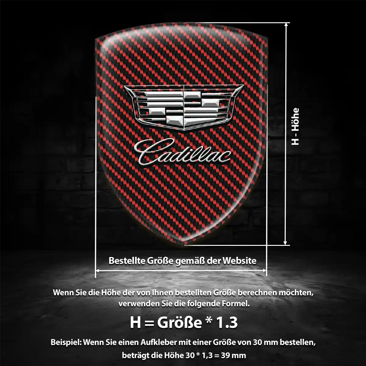 Cadillac Aufkleber Embleme Silikon Exterieurdesign