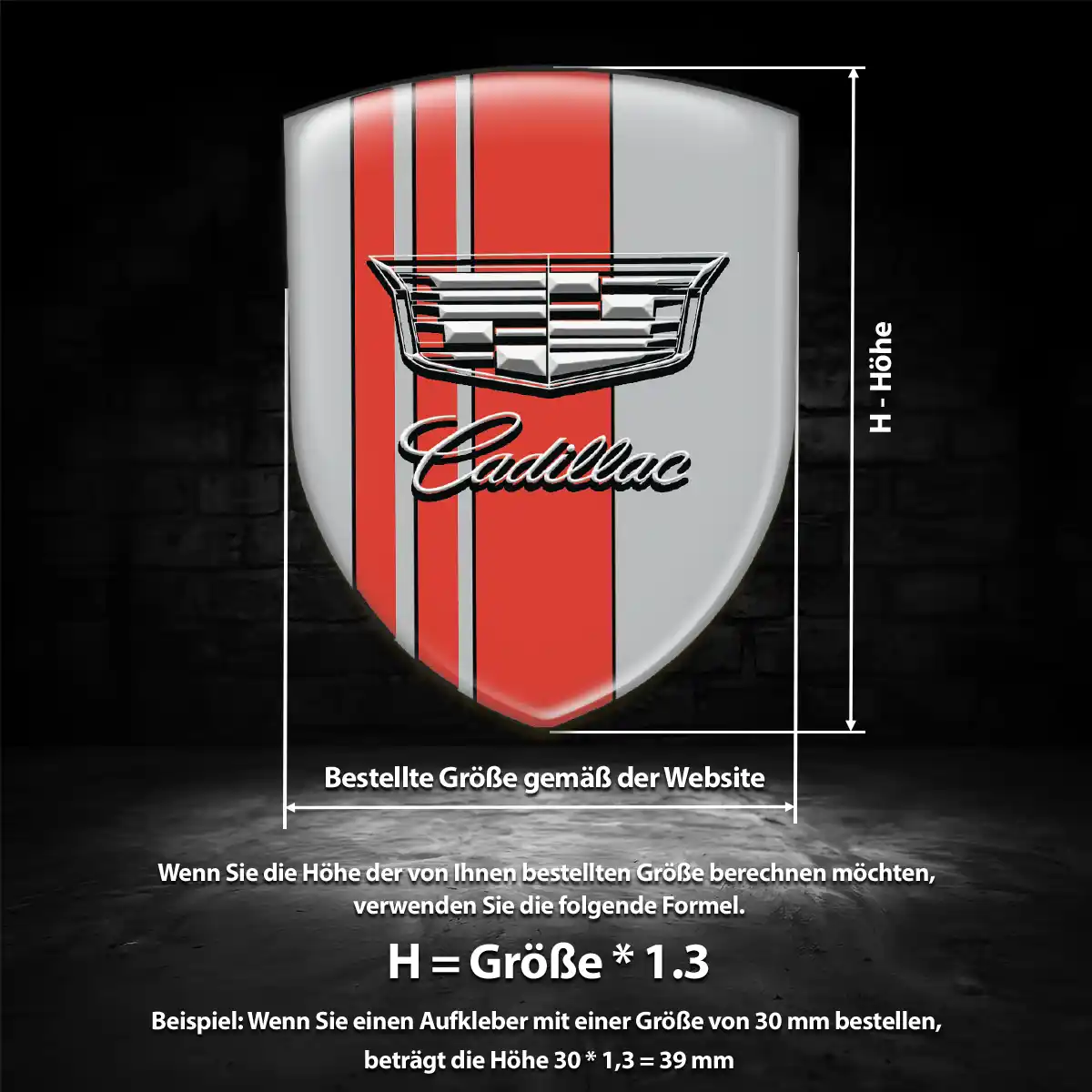 Cadillac Aufkleber Embleme Silikon Hohe Qualität