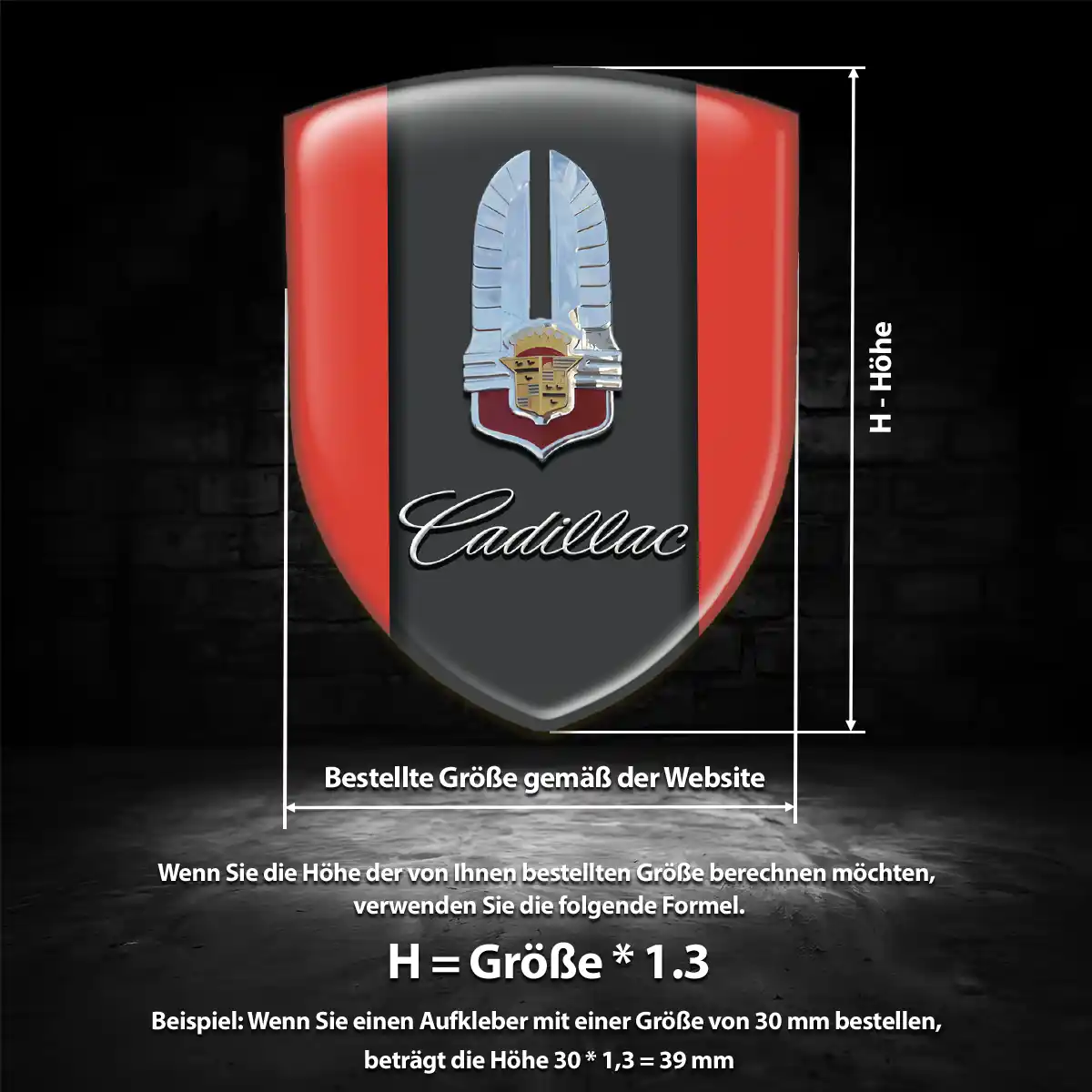 Cadillac Aufkleber Embleme Silikon Luxus-Edition