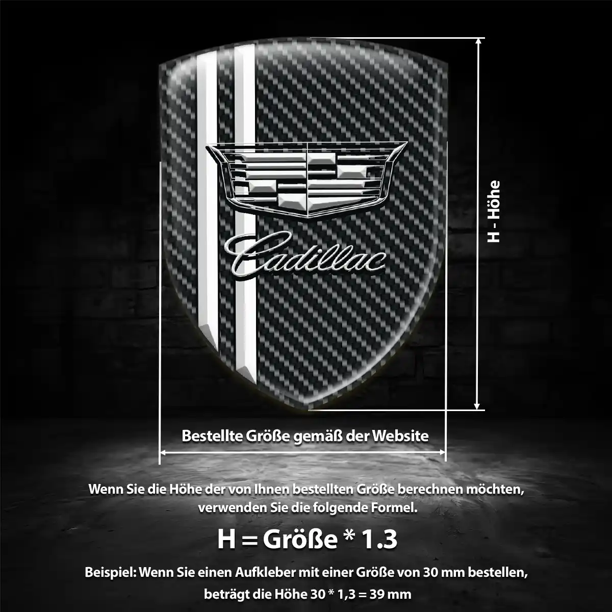 Cadillac Aufkleber Embleme Silikon Stilvolles Design