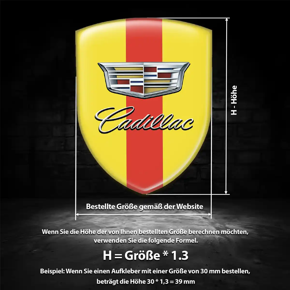Cadillac Aufkleber Embleme Silikon Verlässliche Qualität