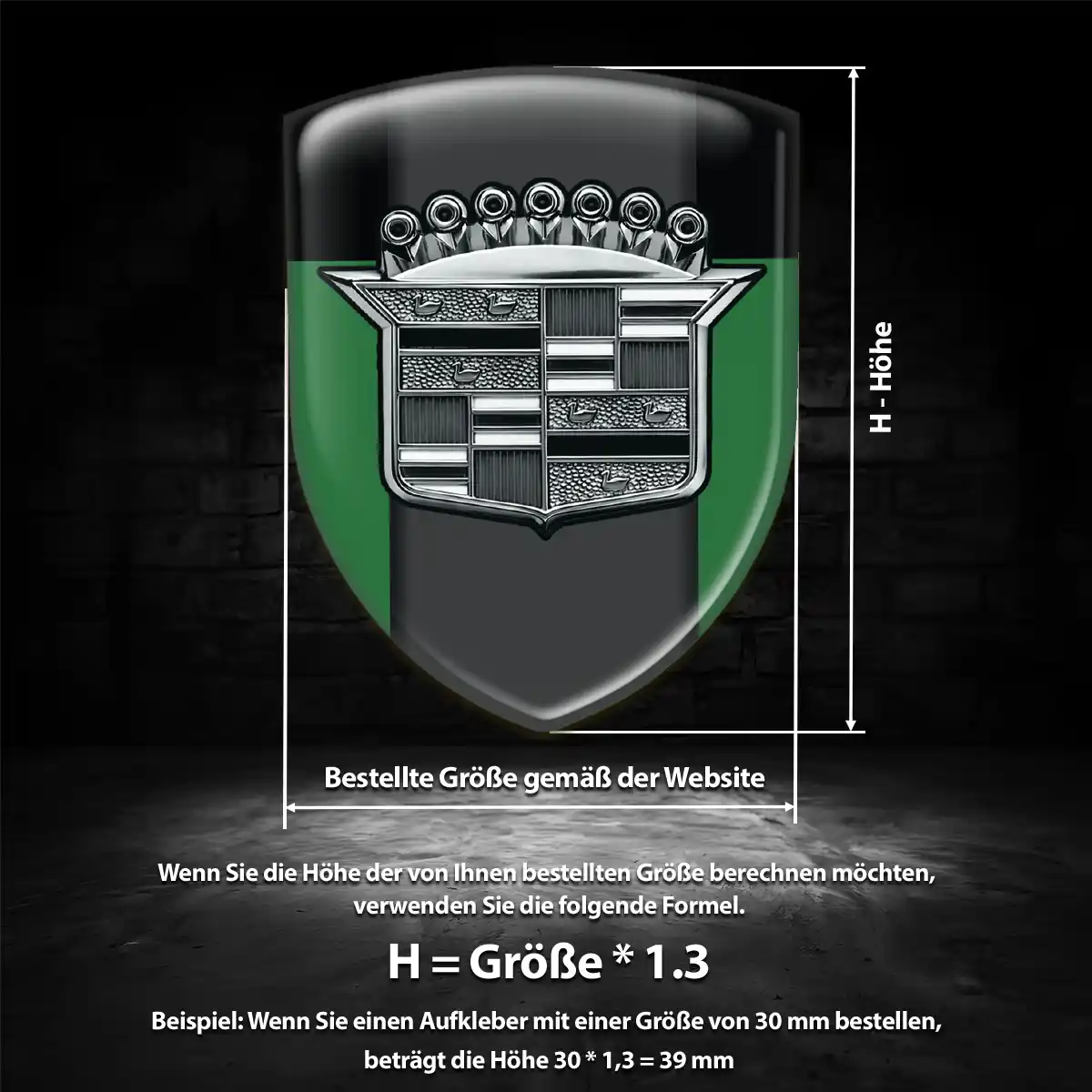 Cadillac Aufkleber Exterieurdesign